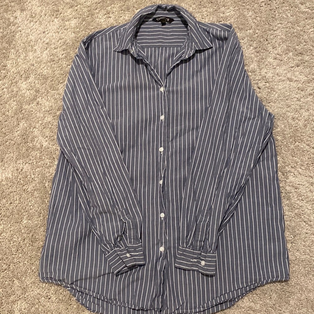 EXPRESS pinstripe button down shirt